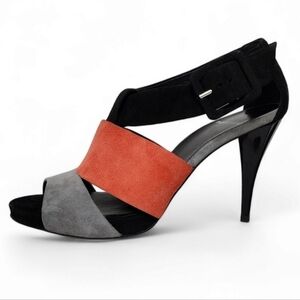 New! Auth! Peirre Hardy multicolour suede heels sandals